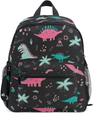 Cute Kid's Toddler Backpack Dinosaur Sun Palm Tree Schoolbag for Boys Girls,Kindergarten Children Bag Preschool Bag with Chest Clip 20210430