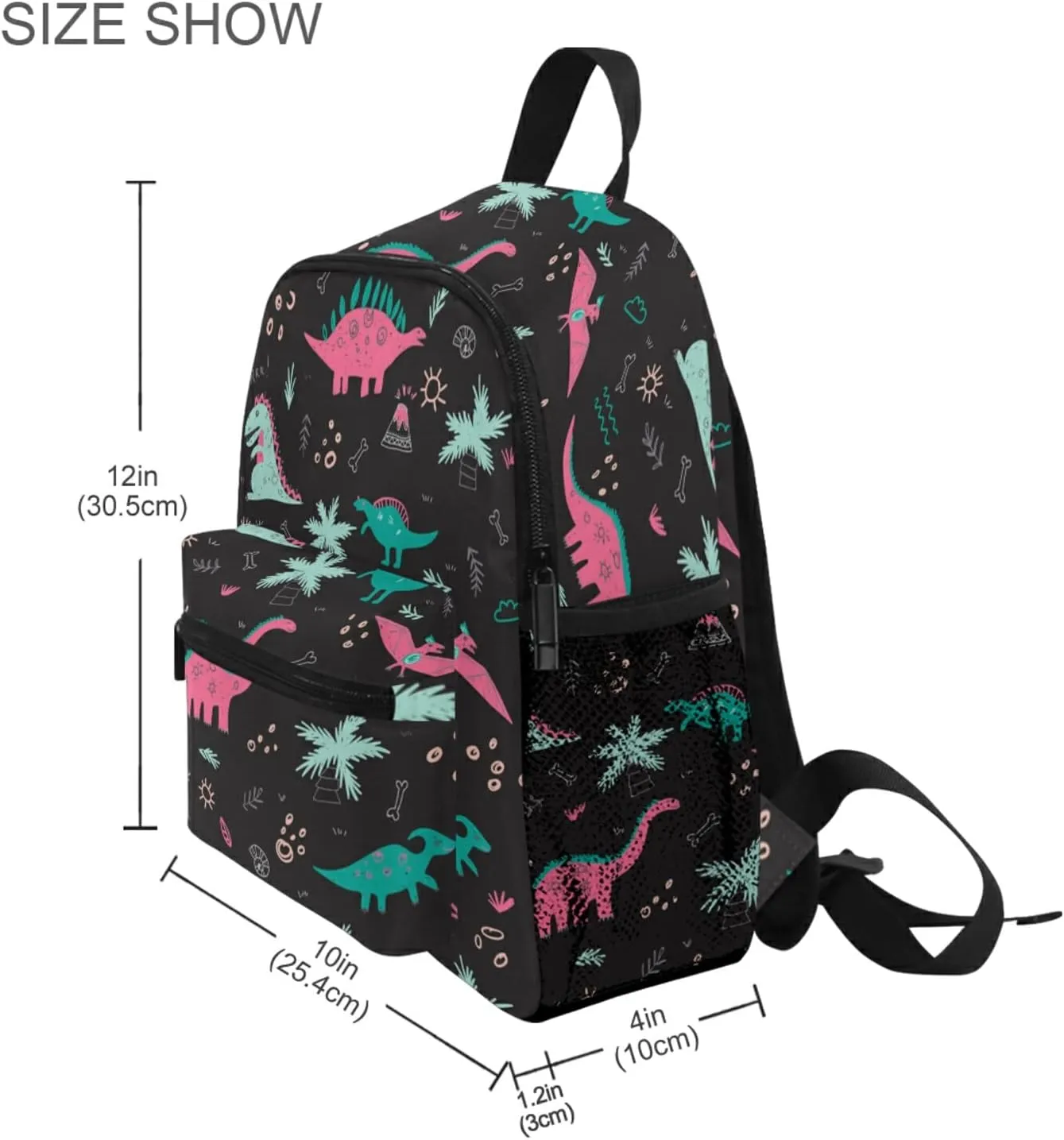 Cute Kid's Toddler Backpack Dinosaur Sun Palm Tree Schoolbag for Boys Girls,Kindergarten Children Bag Preschool Bag with Chest Clip 20210430