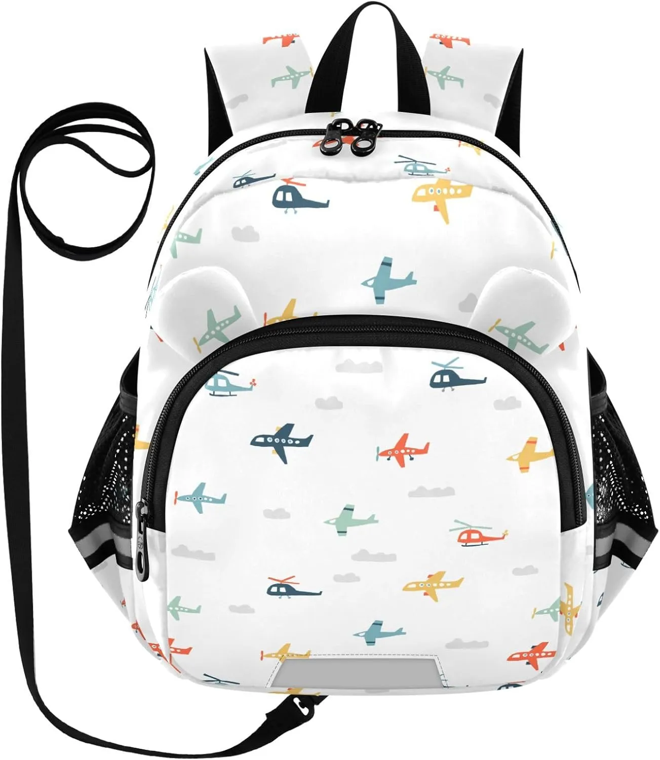 Cute Plane Preschool Backpack Helicopter Cloud Daycare Bookbag School Backpack with Traction Rope for Kids 3-6
