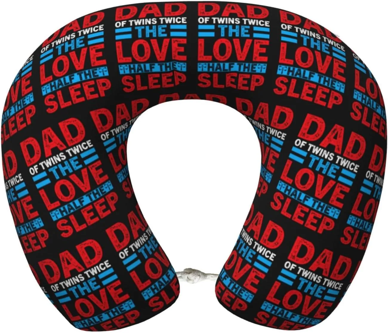 Dad of Twins Twice The Love Half The Sleep Neck Pillow Memory Foam U-Shaped Travel Neck Pillow for Airplanes Car Home