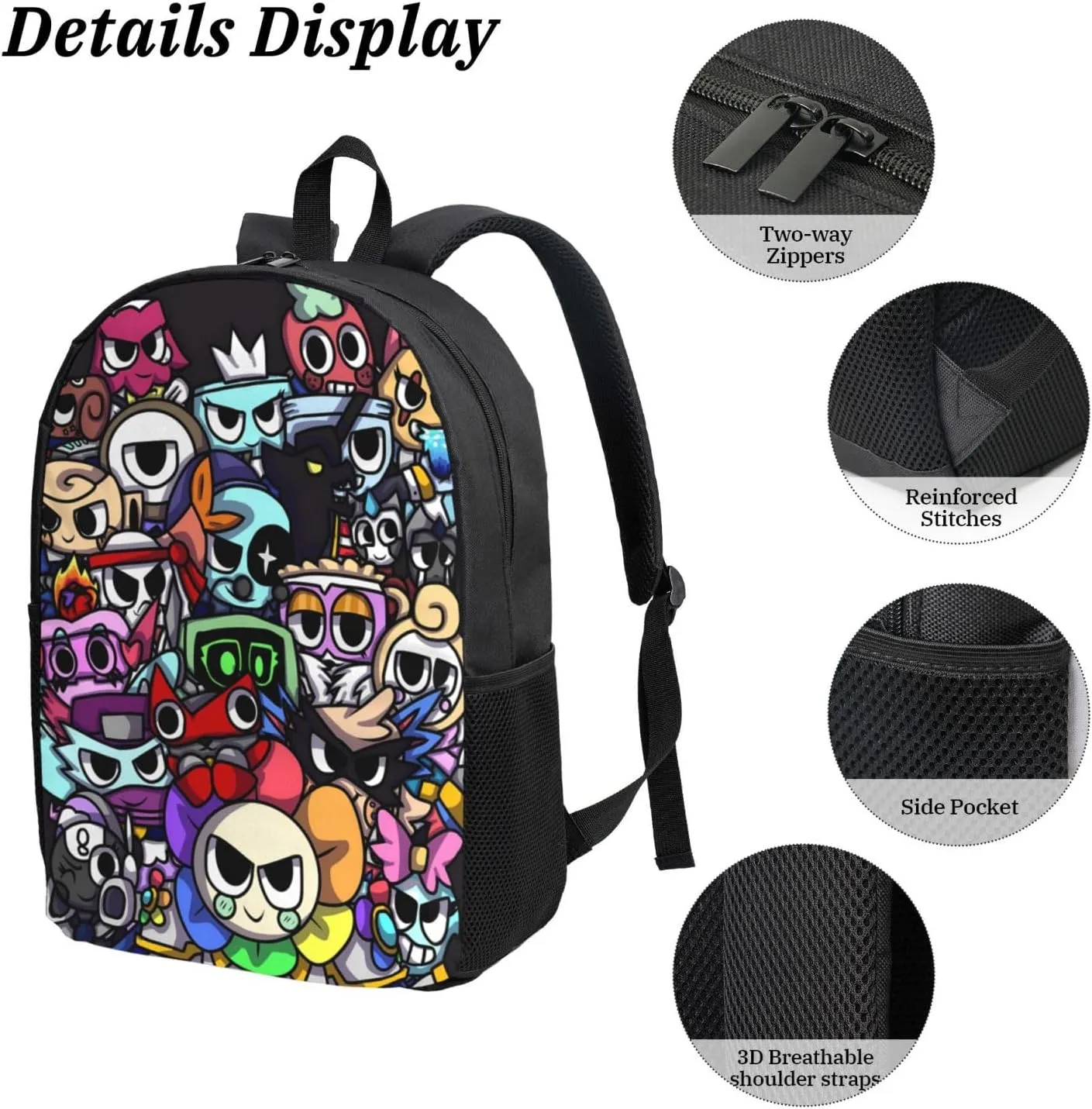Dandys World Backpack Lightweight Laptop Backpack Cute Travel Backpacks For Unisex 17in