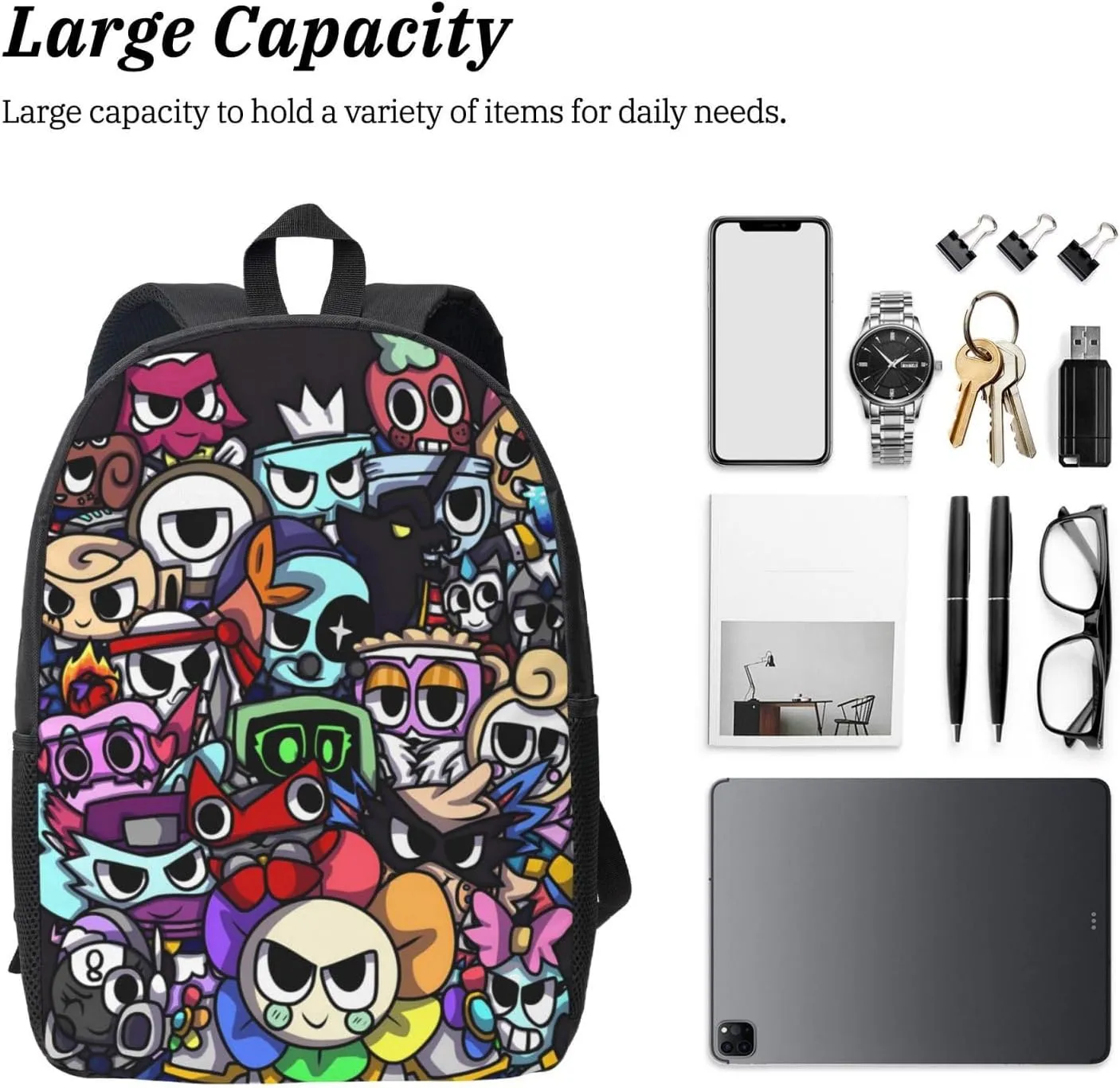 Dandys World Backpack Lightweight Laptop Backpack Cute Travel Backpacks For Unisex 17in