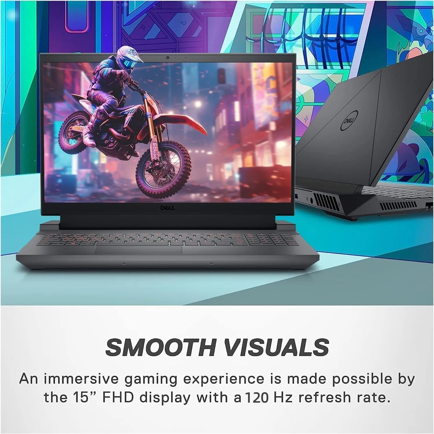 Dell G15 5530 Gaming Laptop - 15.6" FHD 120Hz Display, Intel 14-Core i7-13650HX, NVIDIA GeForce RTX 4060, 16GB DDR5, 1TB SSD, Backlit KB, Windows 11 Pro, Office Lifetime License, w/Drive