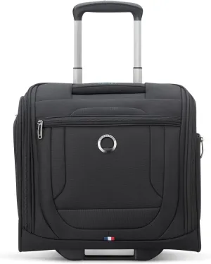 DELSEY PARIS Helium DLX Softside Luggage Under-Seater with 2 Wheels, Black, Carry on 16 Inch