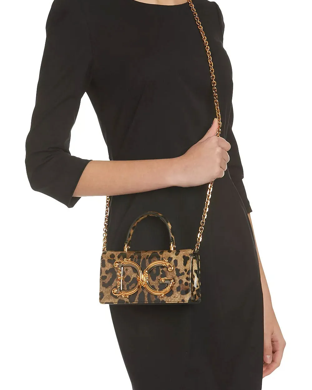 DG Girls Top Handle Bag in Leopard