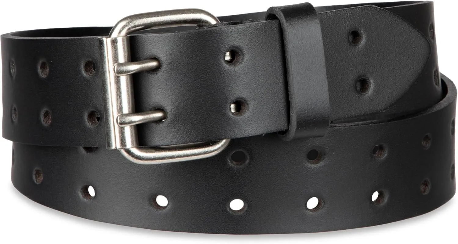 Dickies Men's Leather Double Prong Belt