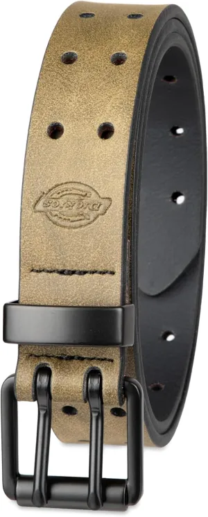 Dickies Men's Leather Double Prong Belt