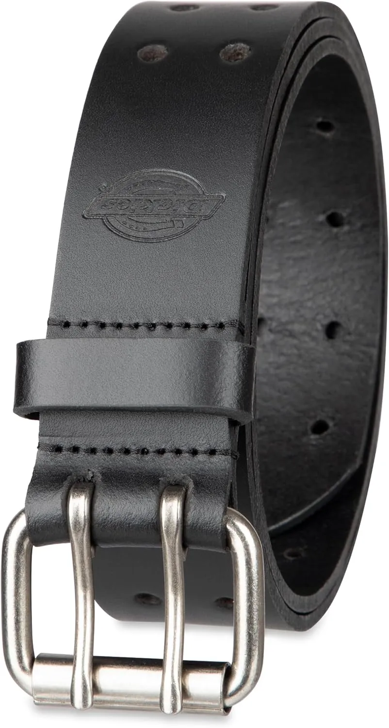 Dickies Men's Leather Double Prong Belt