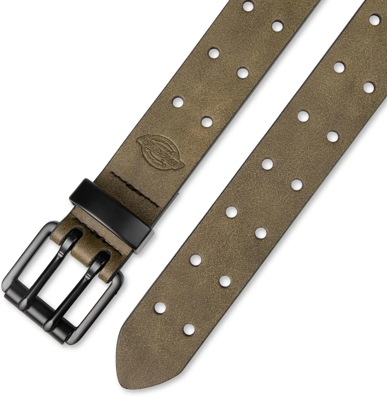 Dickies Men's Leather Double Prong Belt
