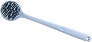 Didiseaon Back Scrub Brush Shower Back Scrubber Silicon Exfoliating Body Scrubber Cleansing Bath Handheld Handles Back Scrubber for Shower Women Use Blue