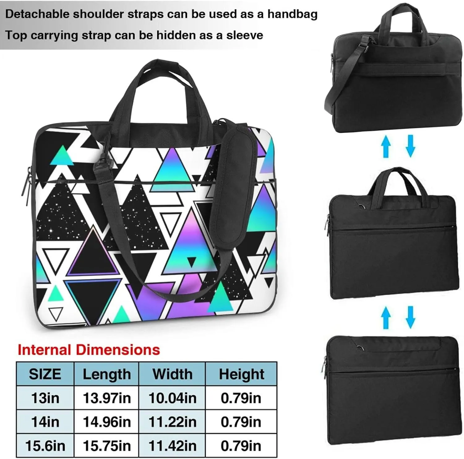 Different Card Suits Laptop Bag Classic Slim Briefcase Messenger Bag, Spacious, Ergonomic