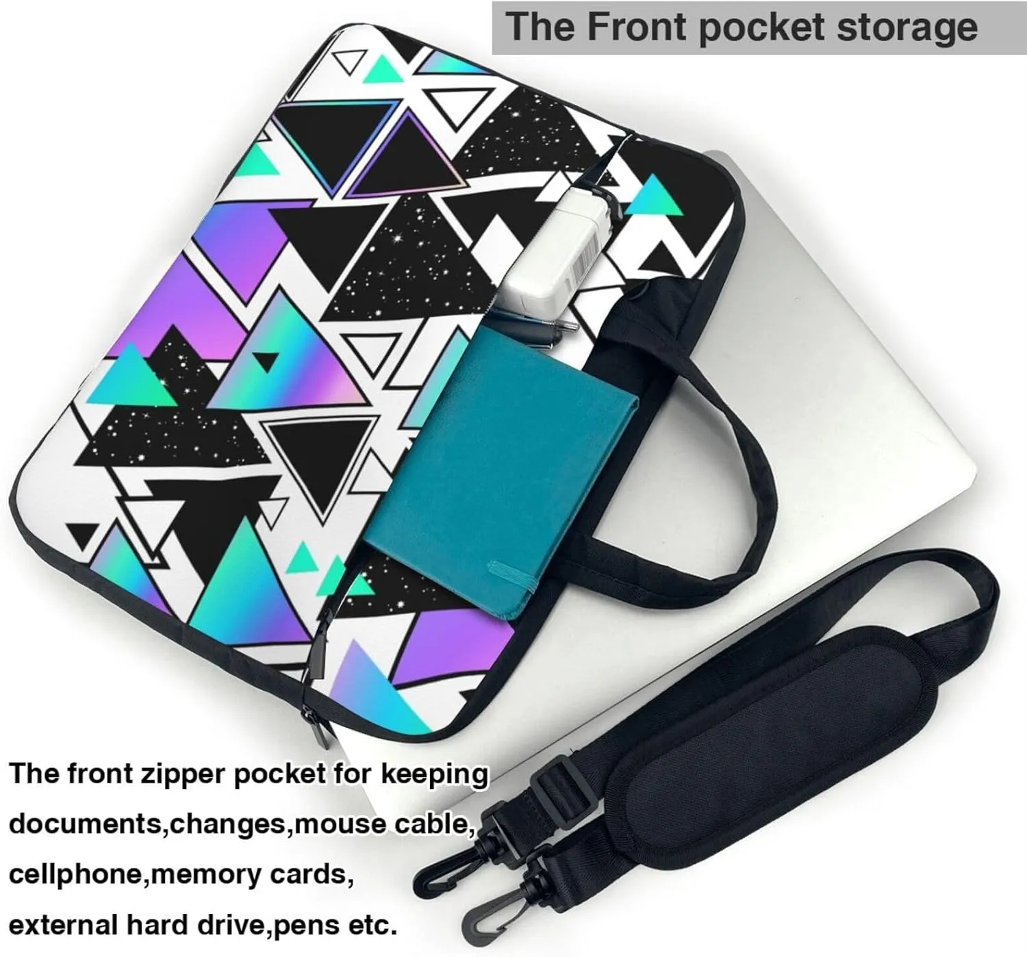 Different Card Suits Laptop Bag Classic Slim Briefcase Messenger Bag, Spacious, Ergonomic