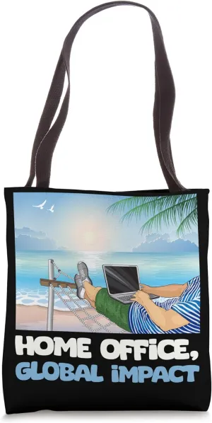 Digital Nomad Remote Work Global Tote Bag