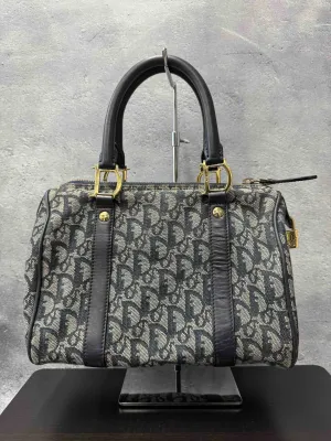 Dior Canvas Boston Bag JZ05889100 Blue Top Handle Bag
