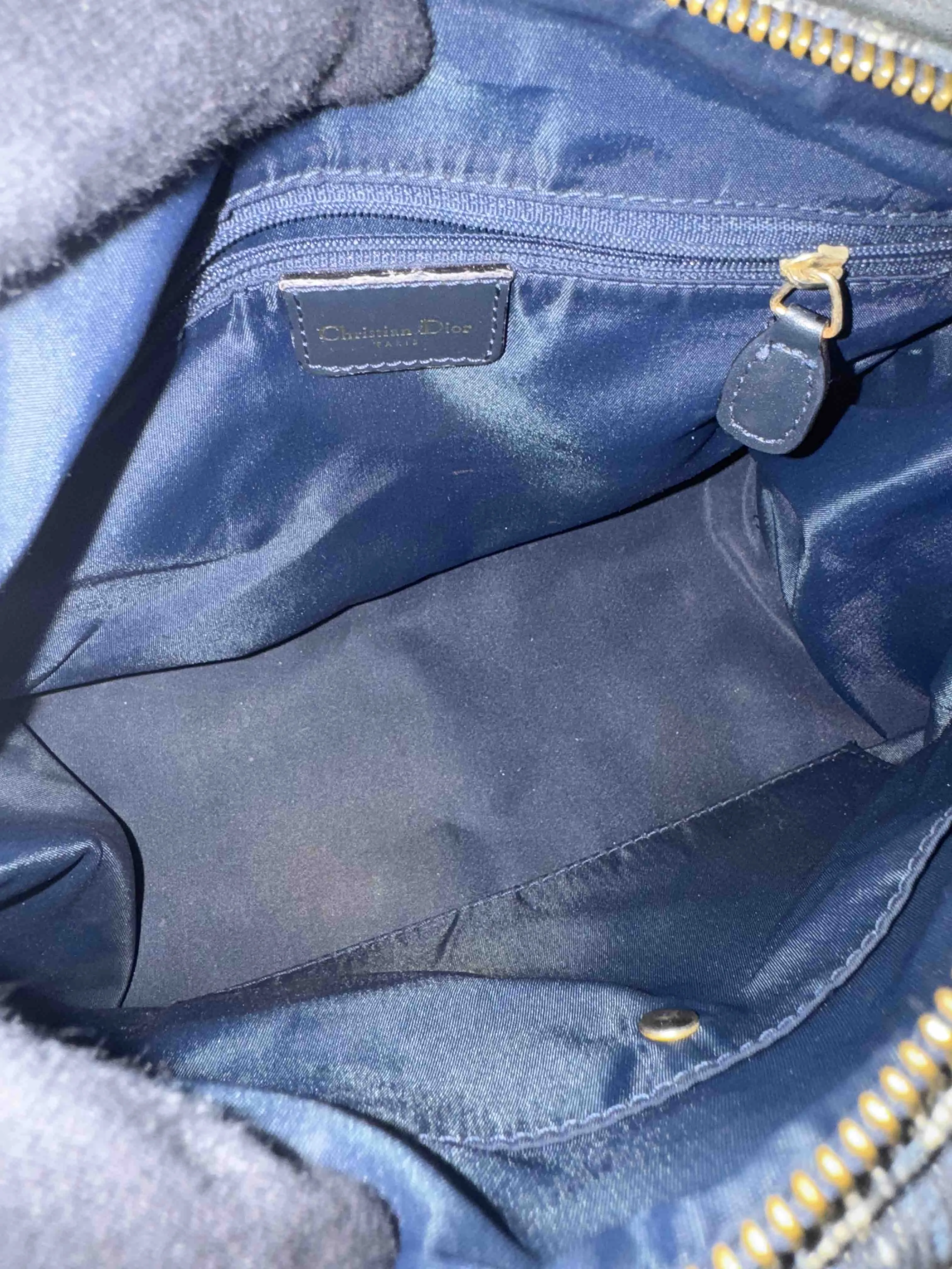 Dior Canvas Boston Bag JZ05889100 Blue Top Handle Bag