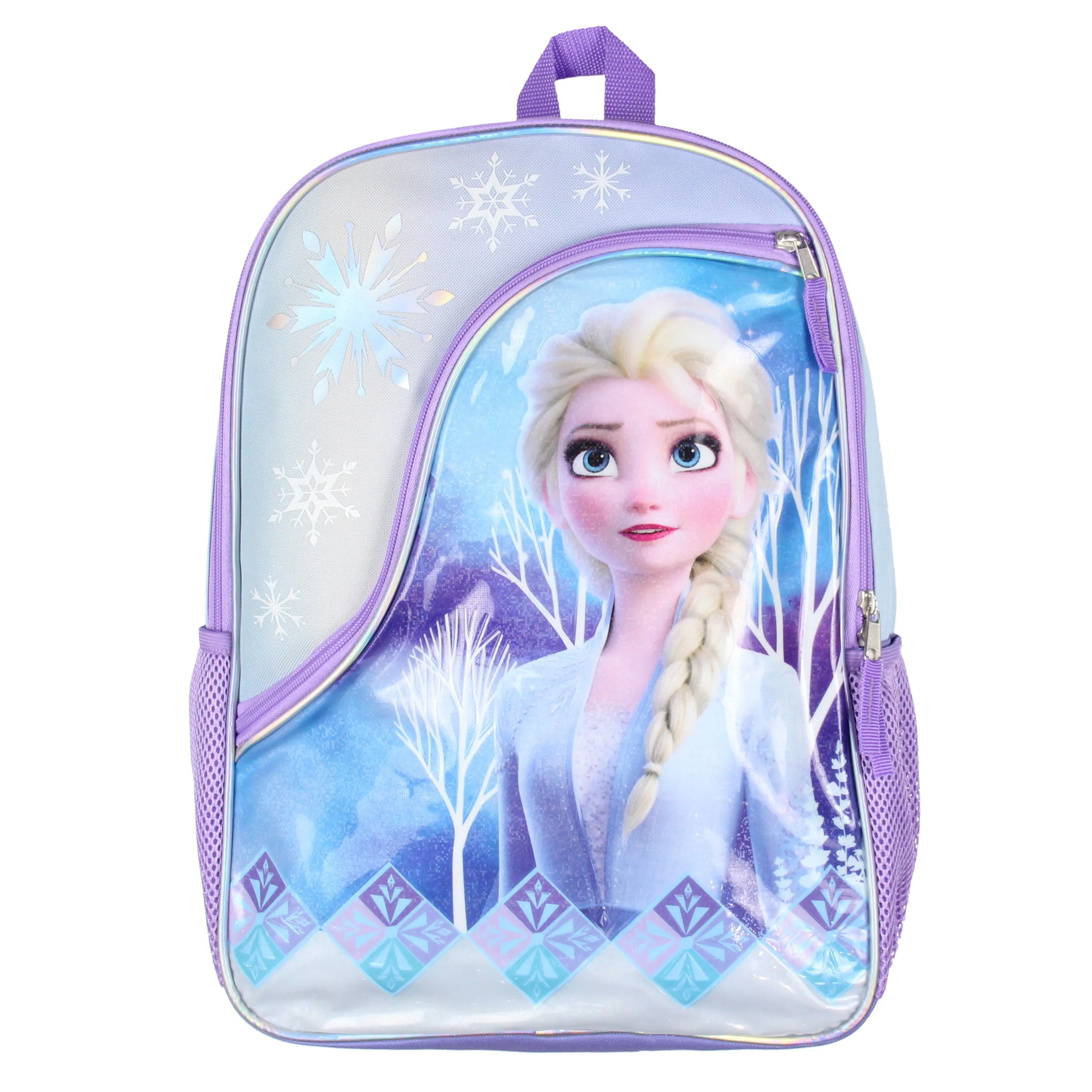 Disney Frozen Elsa 16" Girls Bag School Travel Backpack With Reflective Designs