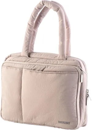 DiverseBee Large Bible Cover with Handles, Bible Carrying Case for Women, Bible Tote Bag, Book Cover, Bible Accessories Gift (Beige)