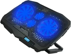 DOITOOL Cooler CPU for Laptop Accessory Laptop Cooler Stand 4 Fan Cooling Pad Anti-Slip Baffle Large Air Volume High Speed