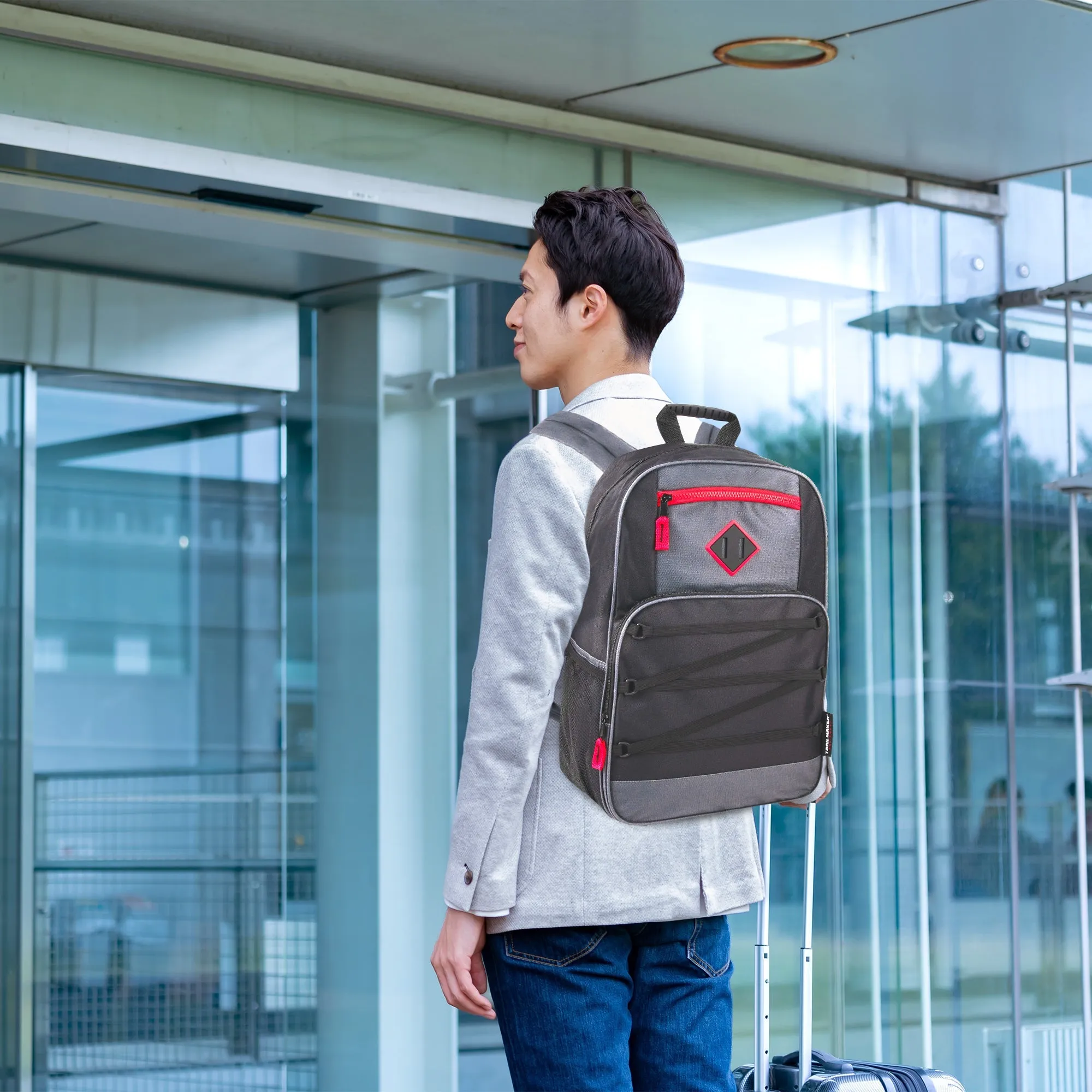 Dome Bungee Backpack with Laptop Section Wholesale