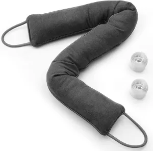 Door Draft Stopper, 32 Inch Weighted Under Door Noise Cold Air Blocker, Heavy Duty Sound Proof Draft Guard Gap Snake for Bottom of Doors and Windows, 2lbs (Gray)