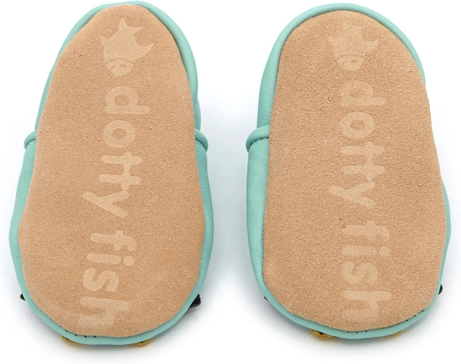 Dotty Fish Girls Infant and Toddler Shoes – Barefoot-Friendly, Non-Slip Suede Sole, Podiatrist Recommended, Breathable Baby-Safe Leather, British Brand – Fits 0–4 Years