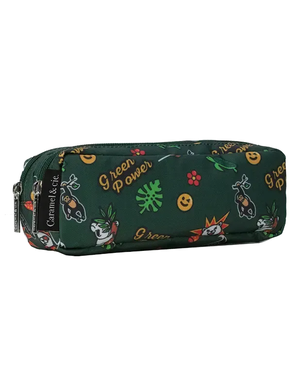 Double Pencil Case Green Power