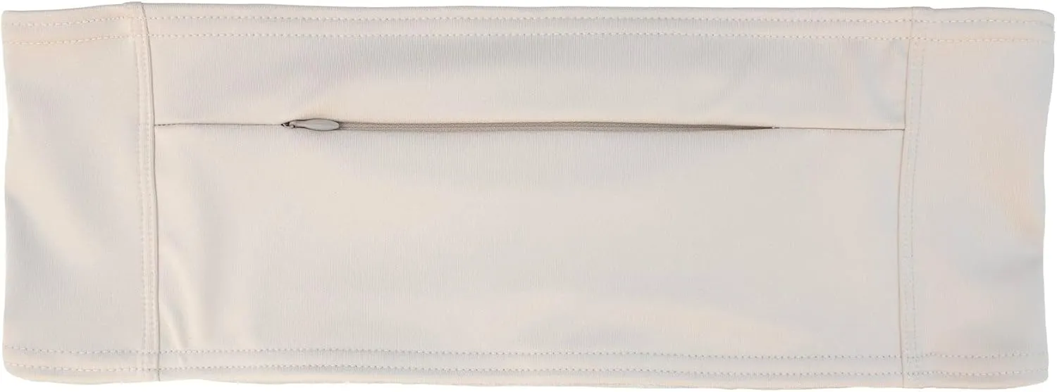 Double Pocket Belt Carries T1D Insulin Pump, Glucose Monitor, Smartphone, Accessories, Epipen, Medical Devices | Beige (Size Youth 1)
