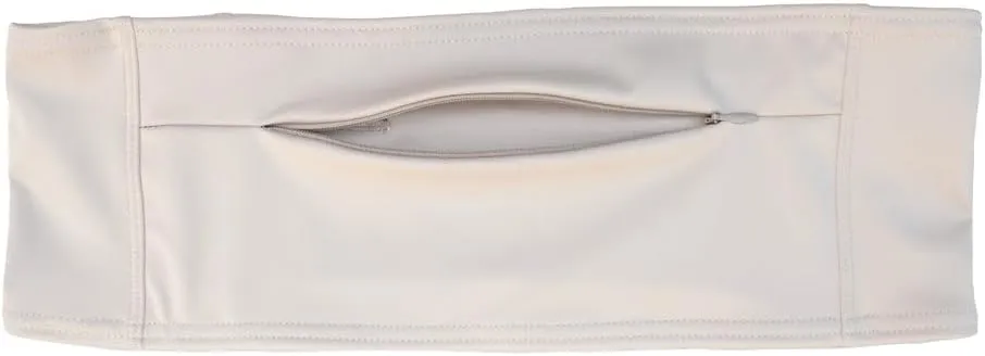 Double Pocket Belt Carries T1D Insulin Pump, Glucose Monitor, Smartphone, Accessories, Epipen, Medical Devices | Beige (Size Youth 1)