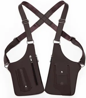 Double Shoulder Armpit Bag, Anti-Theft Hidden Underarm Strap Wallet Pocket Holster Phone Leisure Double Shoulder Pouch
