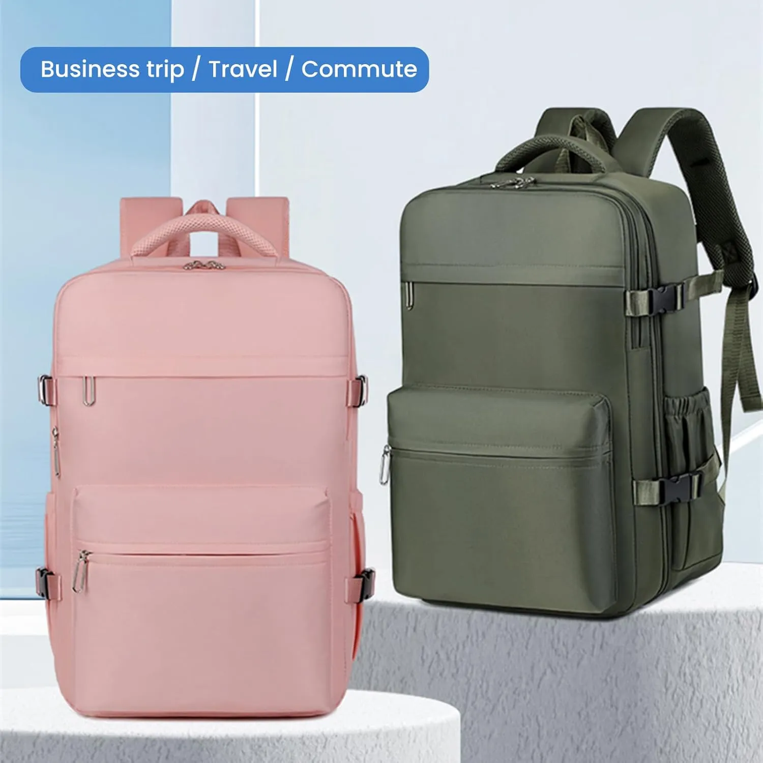 Dpofirs Vacuum Backpack, 27L Vacuum Seal Compression Backpack, with Electric Vacuum Pump, Water Proof, for Travel Business