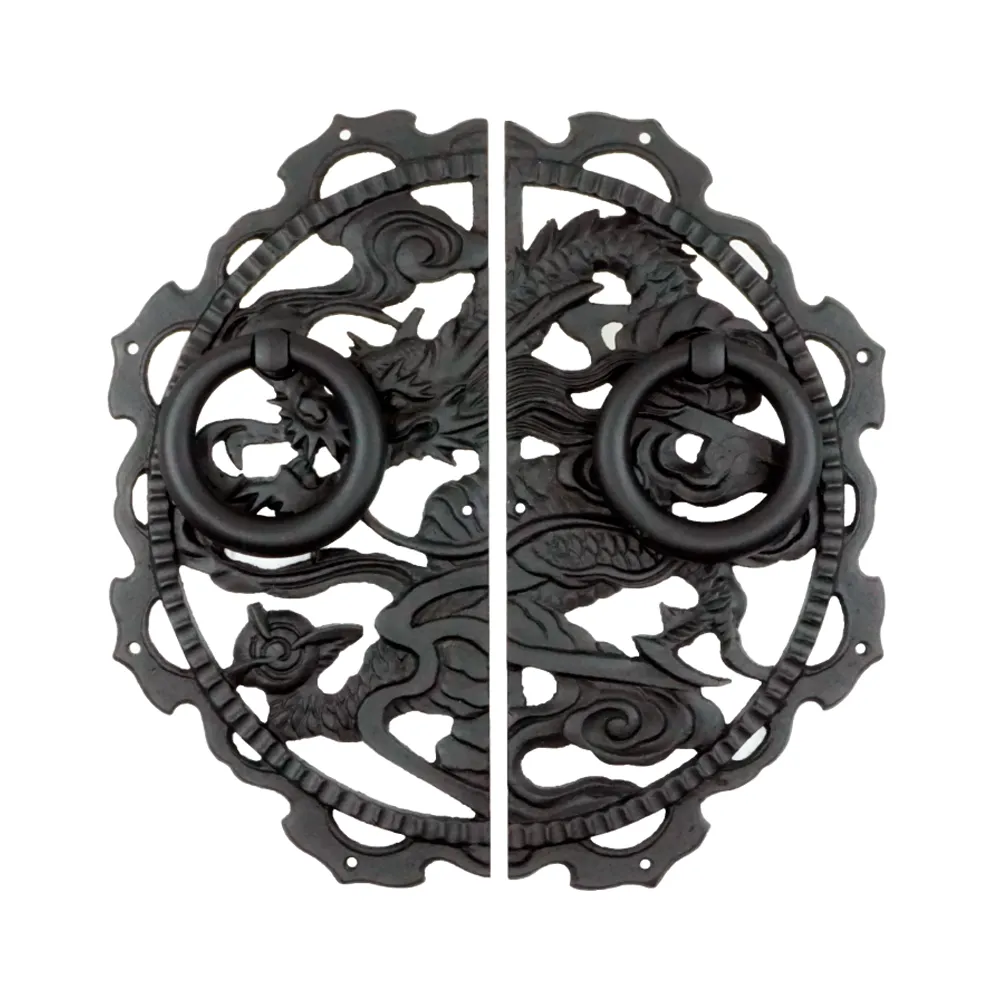 Dragon Decorative Plate with Ring Handles