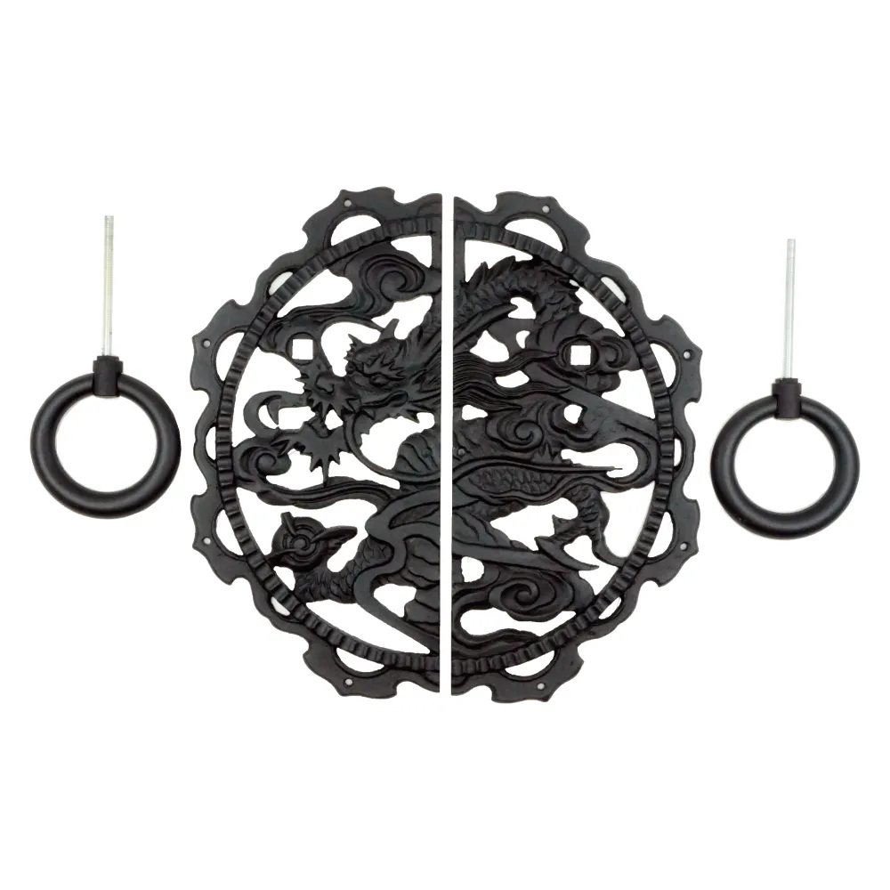 Dragon Decorative Plate with Ring Handles