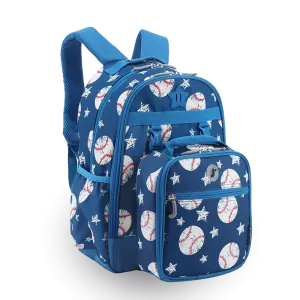 Duet Kids Backpack & Detachable Lunch Box Set in Baseball