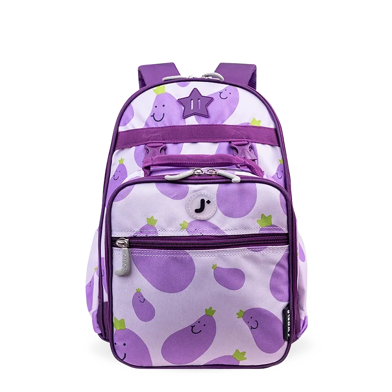 Duet Kids Backpack & Detachable Lunch Box Set in Mr Eggplant