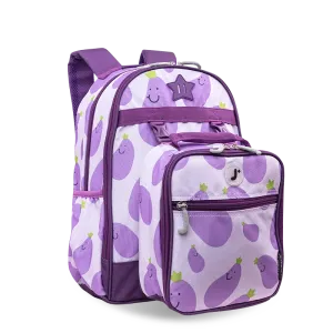 Duet Kids Backpack & Detachable Lunch Box Set in Mr Eggplant