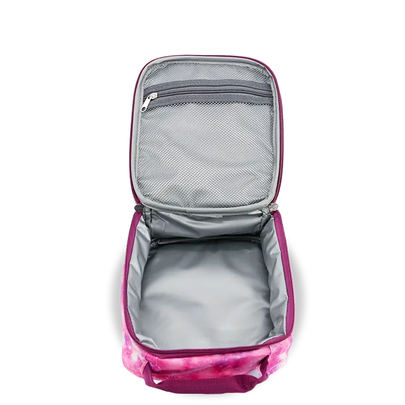 Duet Kids Backpack & Detachable Lunch Box Set in Purple Galaxy