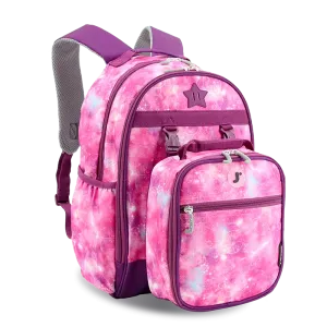 Duet Kids Backpack & Detachable Lunch Box Set in Purple Galaxy