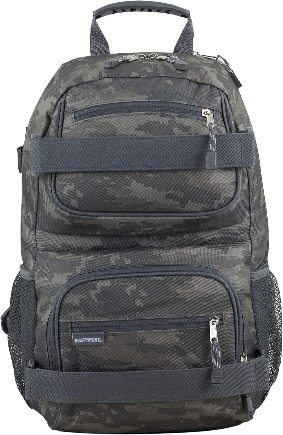 Eastsport Travel Skateboard Backpack Double Strap Laptop Bag Multi-Sport Design for Men and Women, Static Camo