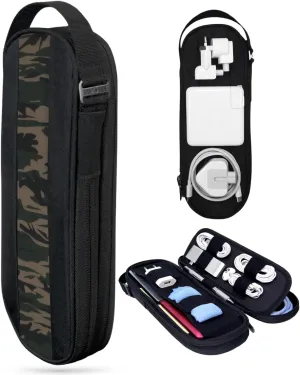Electronic Organizer Travel Case for Charger, Power Bank. Tech Pouch for Cord, SSD, Adapter, USB C Hub. Tech Bag Organiser for Cable, Laptop, Macbook Accessories. Estuche Para Cables y Cargadores