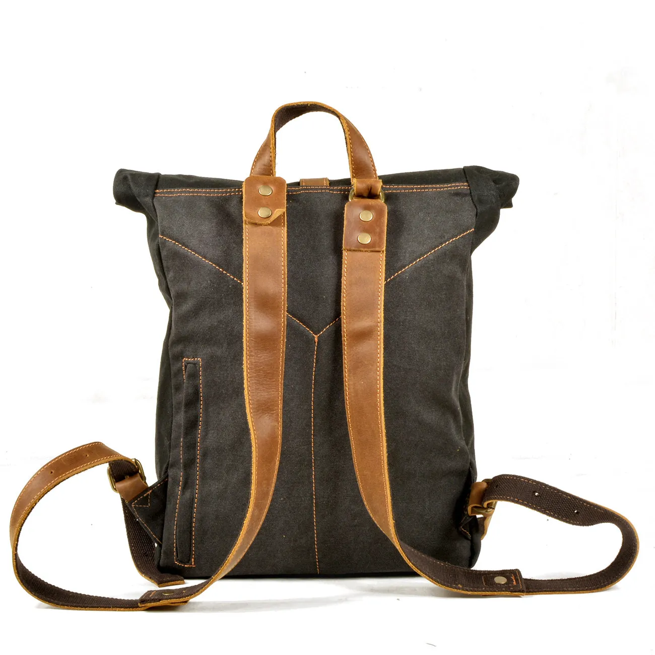 Elegant Waxed Canvas Rucksack for Commuting and Exploration