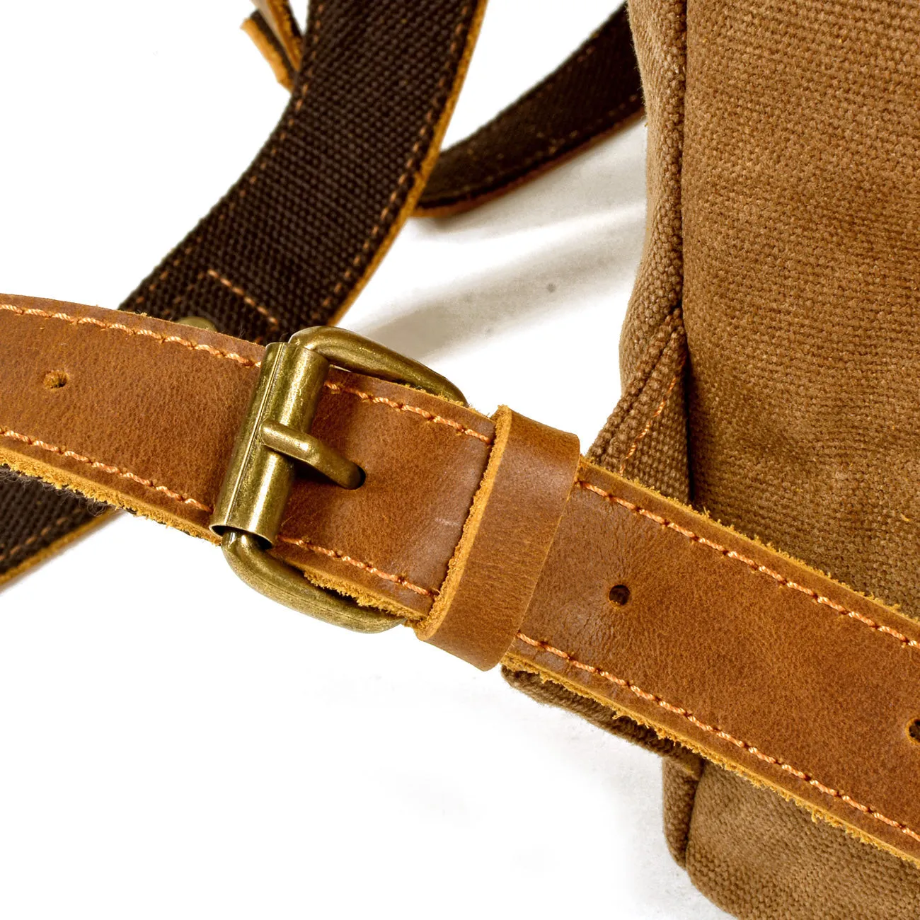 Elegant Waxed Canvas Rucksack for Commuting and Exploration
