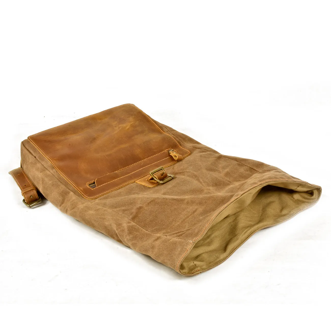 Elegant Waxed Canvas Rucksack for Commuting and Exploration
