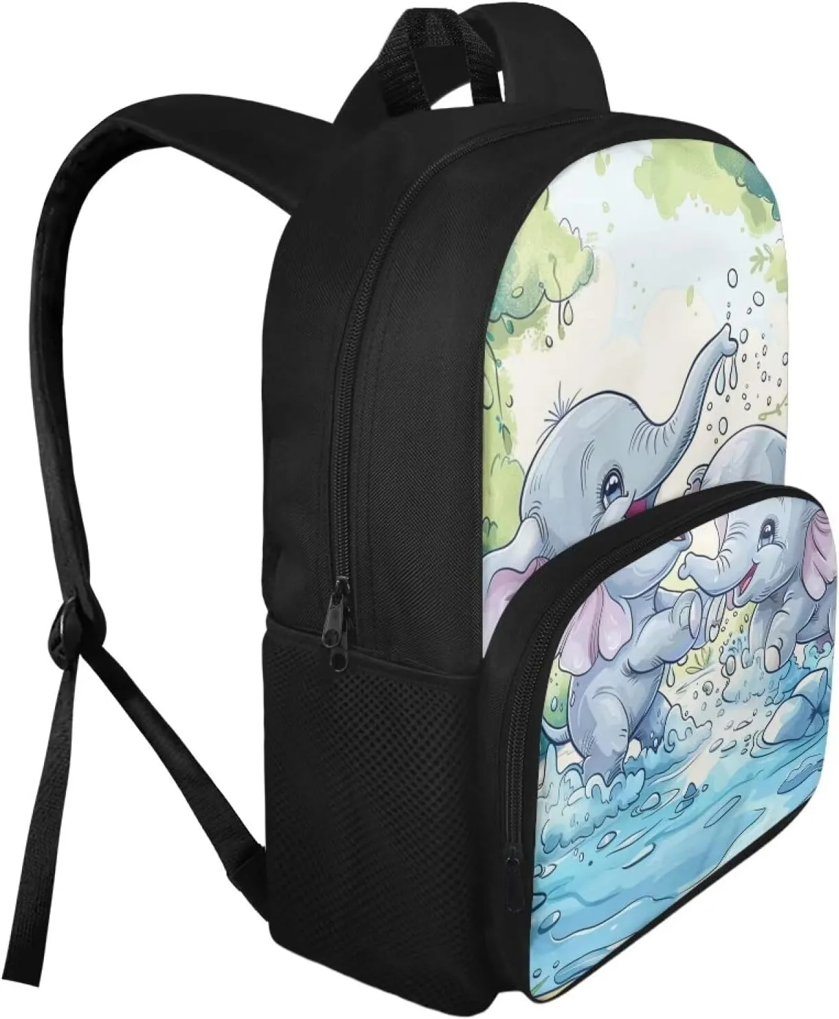 Elephant Backpack Cute School Backpacks for Girls 10-12 Years Old Kids School Bags with Zipper Pocket & Adjustable Strap 15 Inch Elementary School Book Bags Back to School