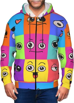 Elephant Giraffe Mens Hooded Pullover Zipper Hoodeds Sweatshirts with Pocket