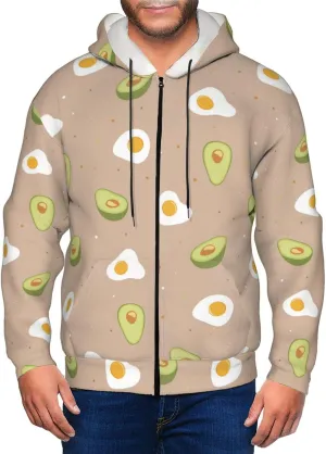 Elephant Giraffe Mens Hooded Pullover Zipper Hoodeds Sweatshirts with Pocket