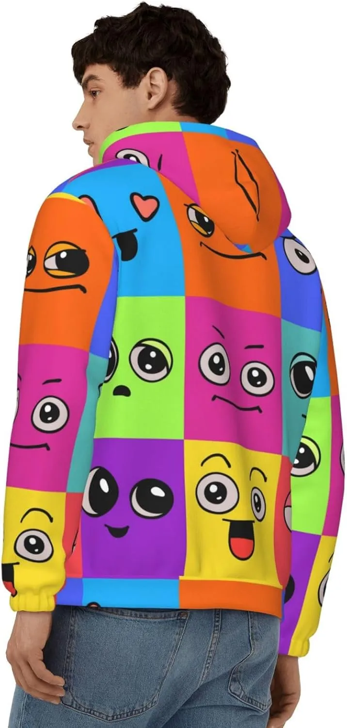 Elephant Giraffe Mens Hooded Pullover Zipper Hoodeds Sweatshirts with Pocket