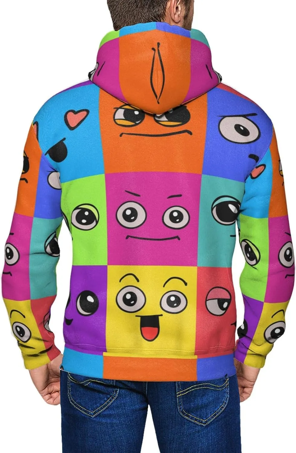 Elephant Giraffe Mens Hooded Pullover Zipper Hoodeds Sweatshirts with Pocket