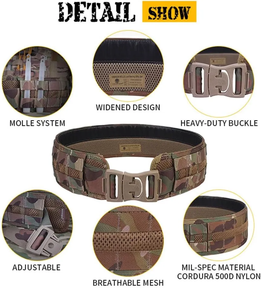 emersongear MOLLE Load Bearing Utility Belt,MF Style Tactical Waist Belt for Men Hiking Shooting Hunting Available