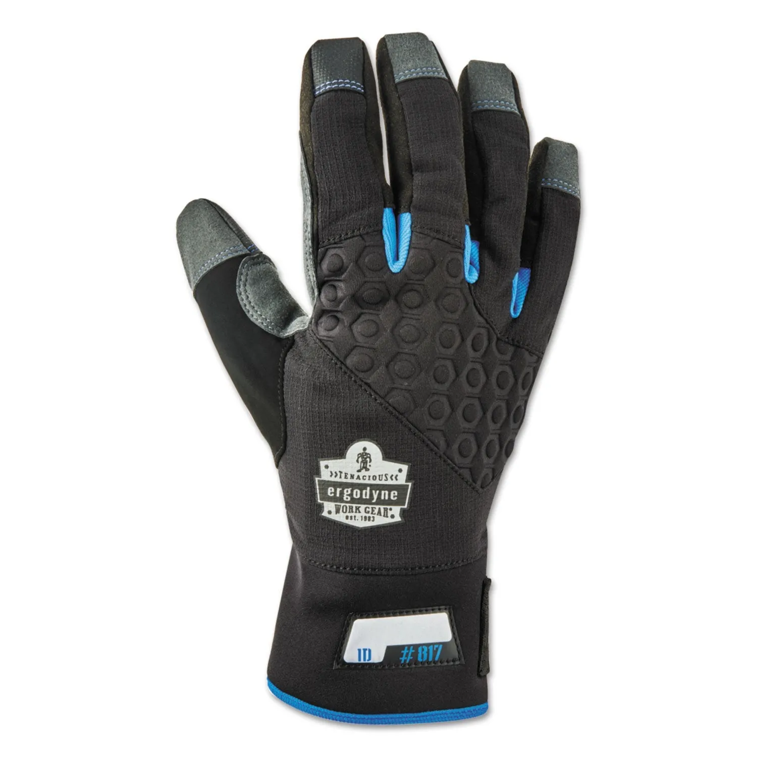 ergodyne® Proflex 817 Reinforced Thermal Utility Gloves, Black, 2X-Large, 1 Pair