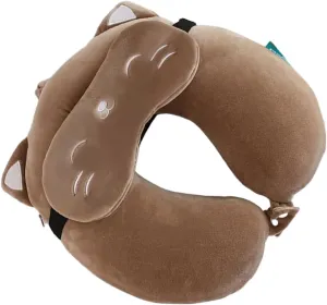 ERINGOGO Travel Neck Pillow for Adults Soft Memory Cervical Cushion Portable Support for Airplanes and Office Use Lightweight and Napping Supplies Design